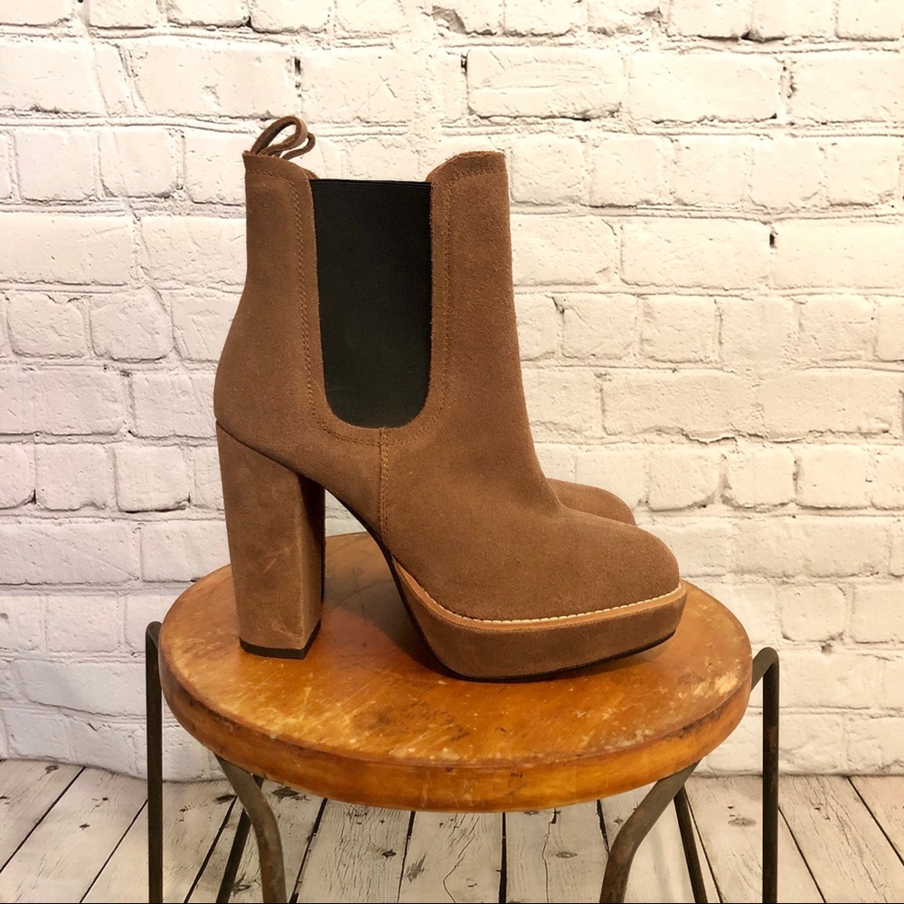 NWOT Genuine Suede H&M Platform Booties